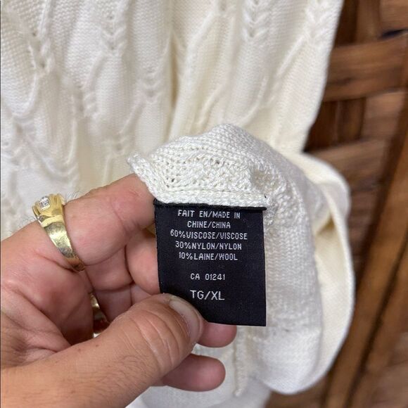 Charter Club Cream Cowl Neck Sweater Dress - Picture 3 of 4